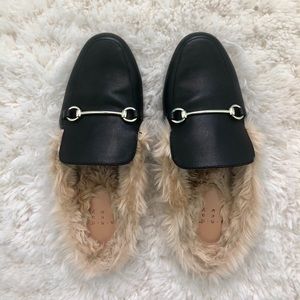 A New Day Black Furry Slide On Loafer